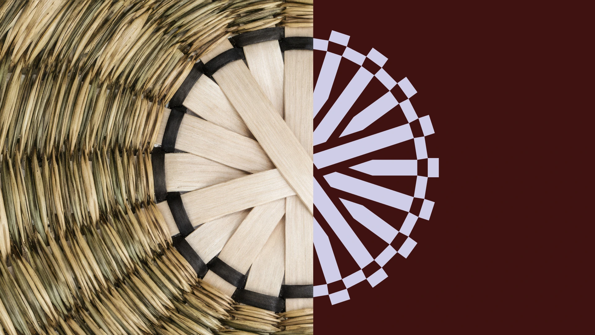 Abbe Museum new brand design core concept and geometry: basket start spokes and graphic interpretation of sunrise. Brand redesign by In-House International weareinhouse.com
